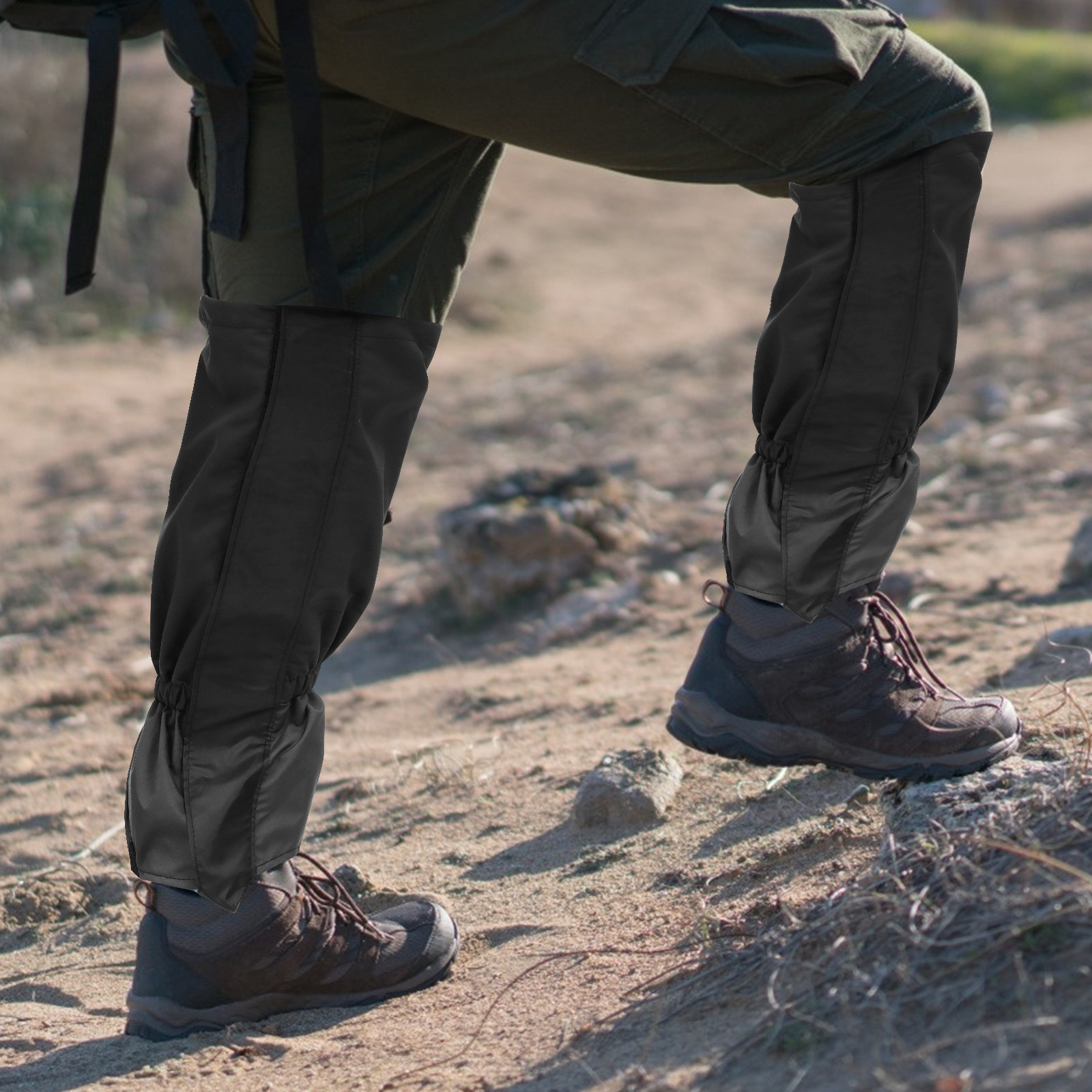 Gaiters Waterproof Breathable Hiking - 통기성이 좋은 레그 게이터 1켤레, 검은색,