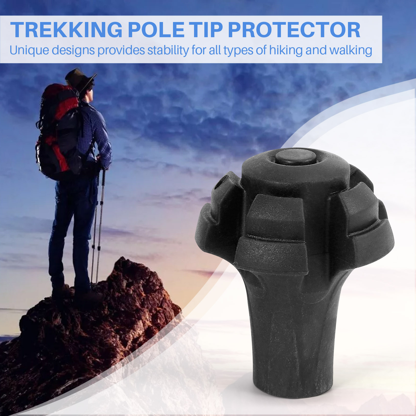 A3 # (업그레이드된) 683F 트레킹 폴용 추가 고 - Trekking Pole Rubber Tips Feet Replacement 리뷰 및 가격