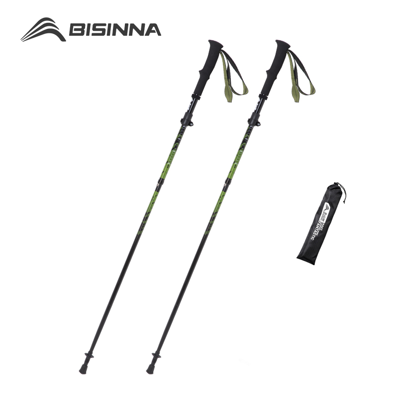 BISINNA 탄소 섬유 트레킹 폴 야외용 초경량 접이 - Folding Walking Sticks Hiking Adjustable 리뷰 및 가격