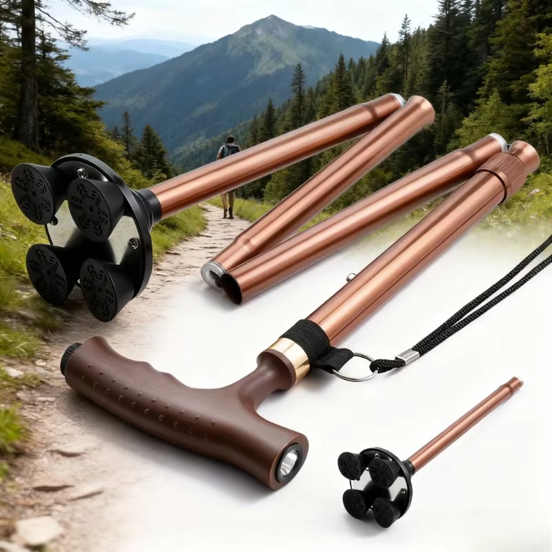 높이 조절이 가능한 접이식 보행 지팡이, 남성용 스포츠 - Folding Walking Sticks Hiking Adjustable 리뷰 및 가격