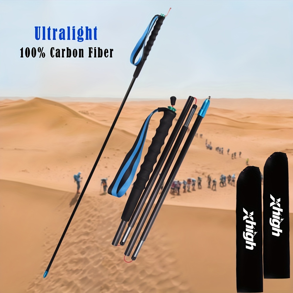 초경량 100% 카본 파이버 트레킹 폴 2개 세트 접이 - Carbon Fiber Trekking Poles Ultralight Pair 리뷰 및 가격