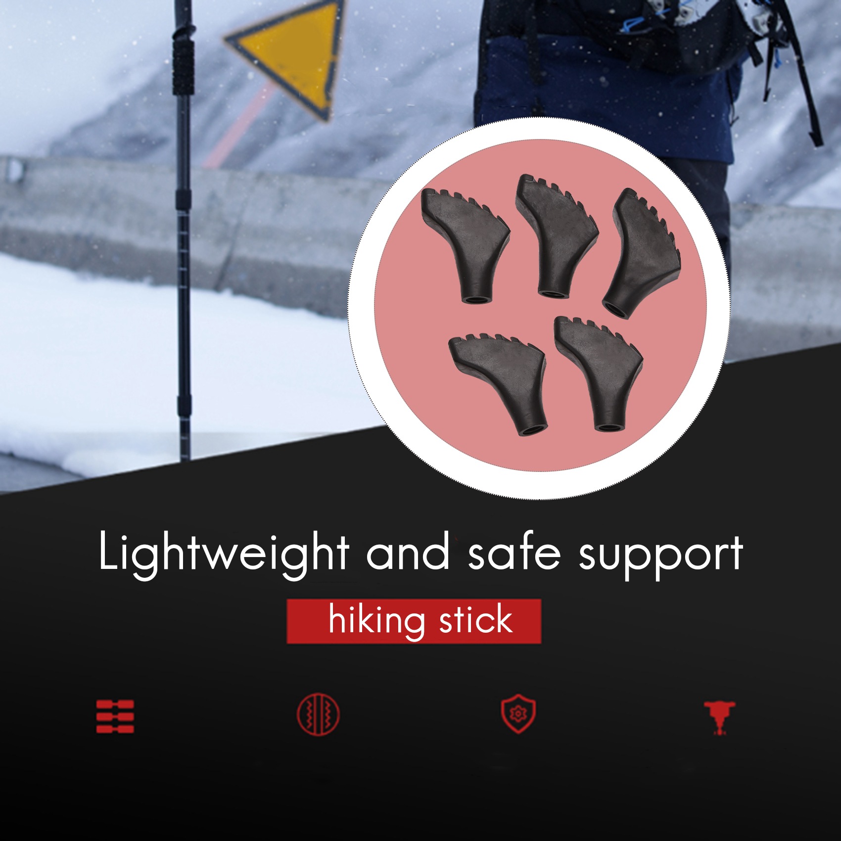 HOTB72A 트레킹 폴용 초강력 고무 교체 팁(교체용 - Trekking Pole Rubber Tips Feet Replacement 리뷰 및 가격
