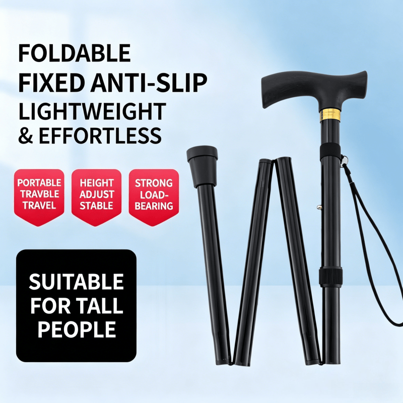 1pc 접이식 워킹 지팡이 휴대용 트레킹 하이킹 스틱  - Folding Walking Sticks Hiking Adjustable 리뷰 및 가격