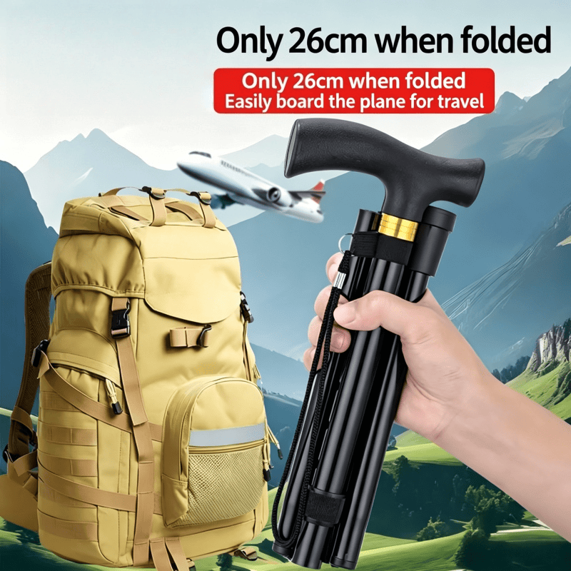 1pc 접이식 워킹 지팡이 휴대용 트레킹 하이킹 스틱  - Folding Walking Sticks Hiking Adjustable 리뷰 및 가격