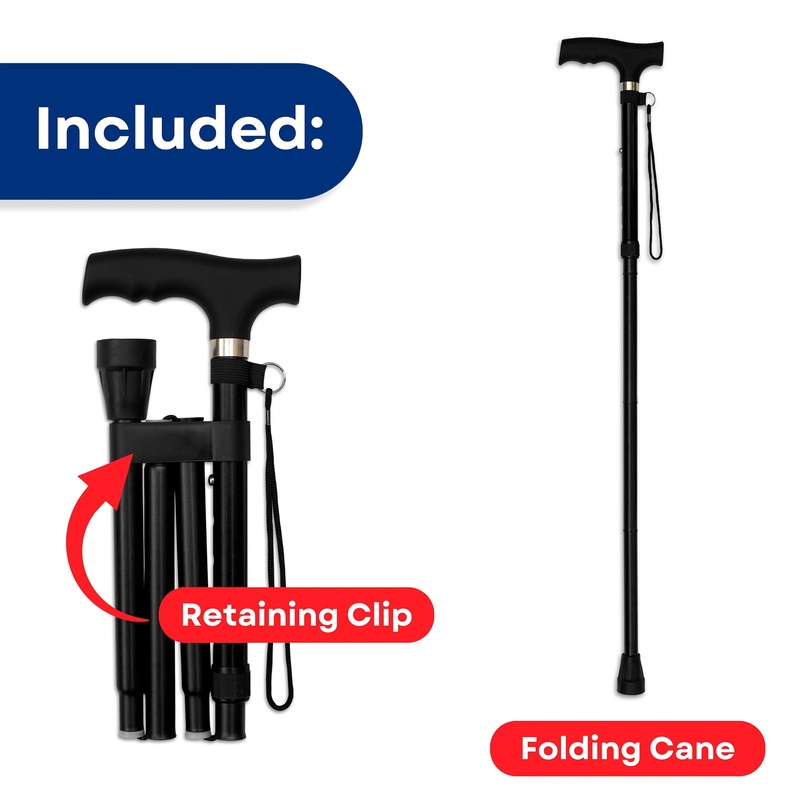 4단 초경량 조절식 접이식 지팡이(고무 팁 포함) -  - Folding Walking Sticks Hiking Adjustable 리뷰 및 가격