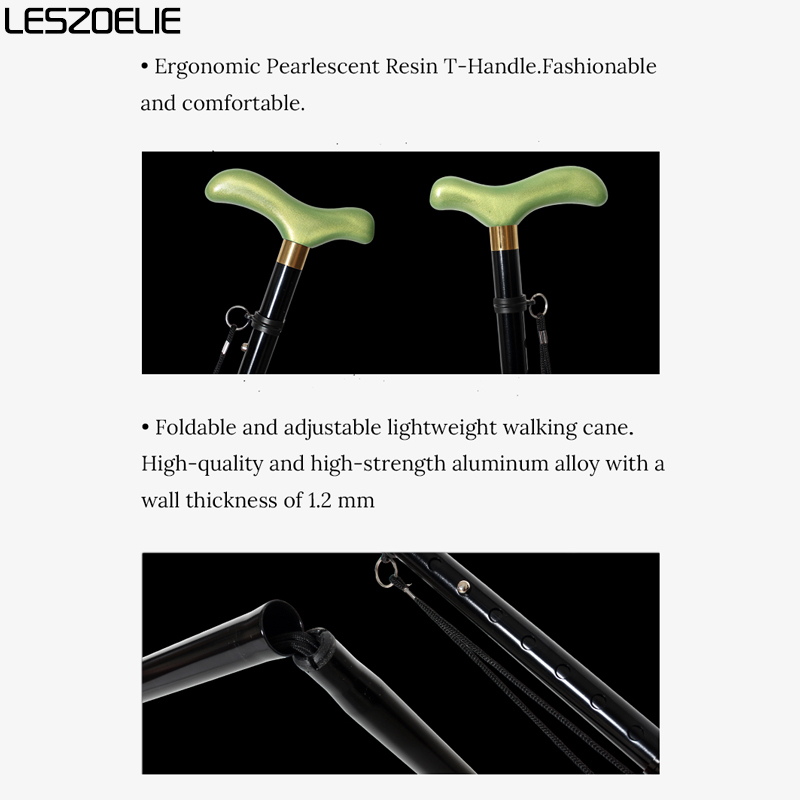 79-97cm 접이식 알루미늄 합금 지팡이 라이트 그린 - Folding Walking Sticks Hiking Adjustable 리뷰 및 가격