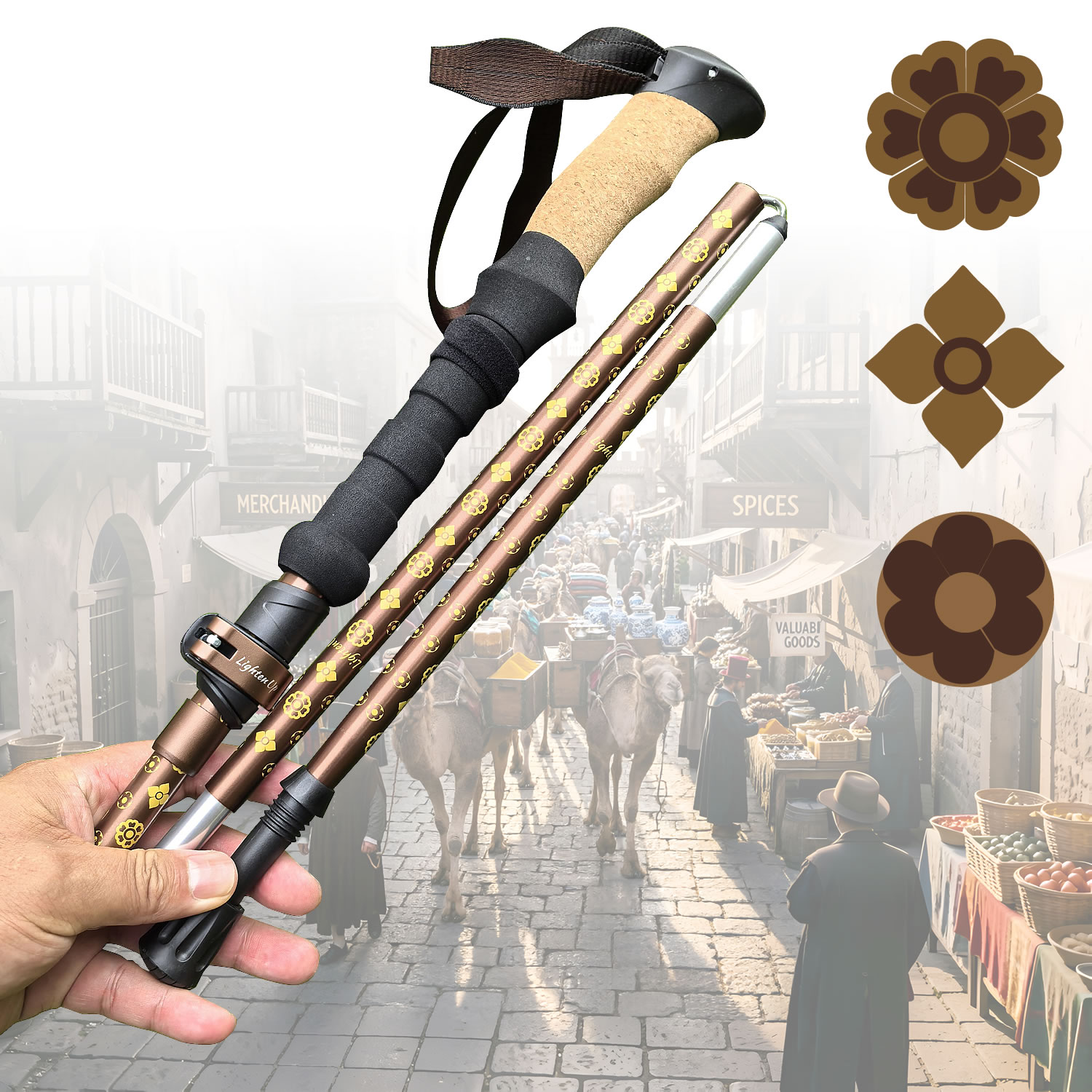 휴대용 조절식 하이킹 트레킹 폴 제조업체의 다양한 알루 - Folding Walking Sticks Hiking Adjustable 리뷰 및 가격