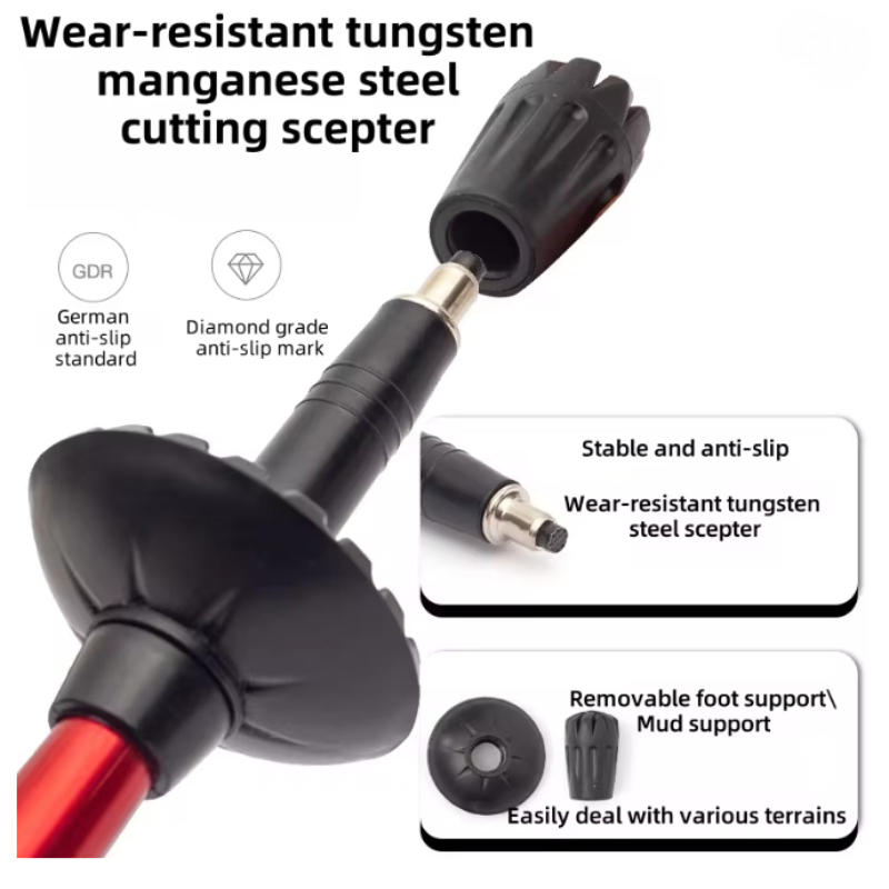 초경량 접이식 트레킹 폴 휴대용 하이킹 워킹 스틱 알루 - Folding Walking Sticks Hiking Adjustable 리뷰 및 가격