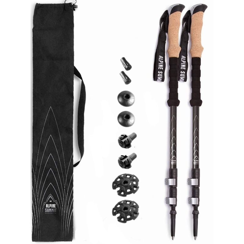 알루미늄 카본 파이버 트레킹 폴 접이식 텔레스코픽 조절 - Carbon Fiber Trekking Poles Ultralight Pair 리뷰 및 가격