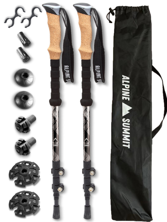 알루미늄 카본 파이버 트레킹 폴 접이식 텔레스코픽 조절 - Carbon Fiber Trekking Poles Ultralight Pair 리뷰 및 가격